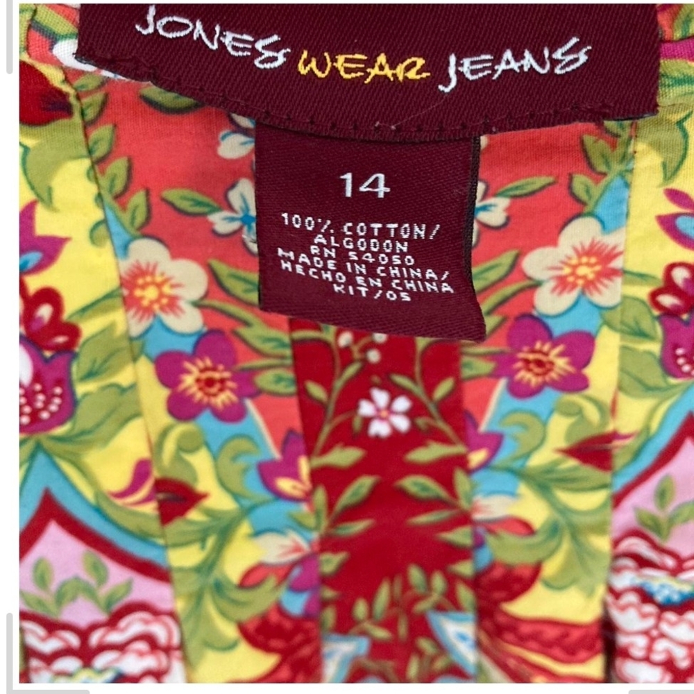Pre-owned Jones Wear Multicolor Floral Skater Skirt - Picture 2 of 5